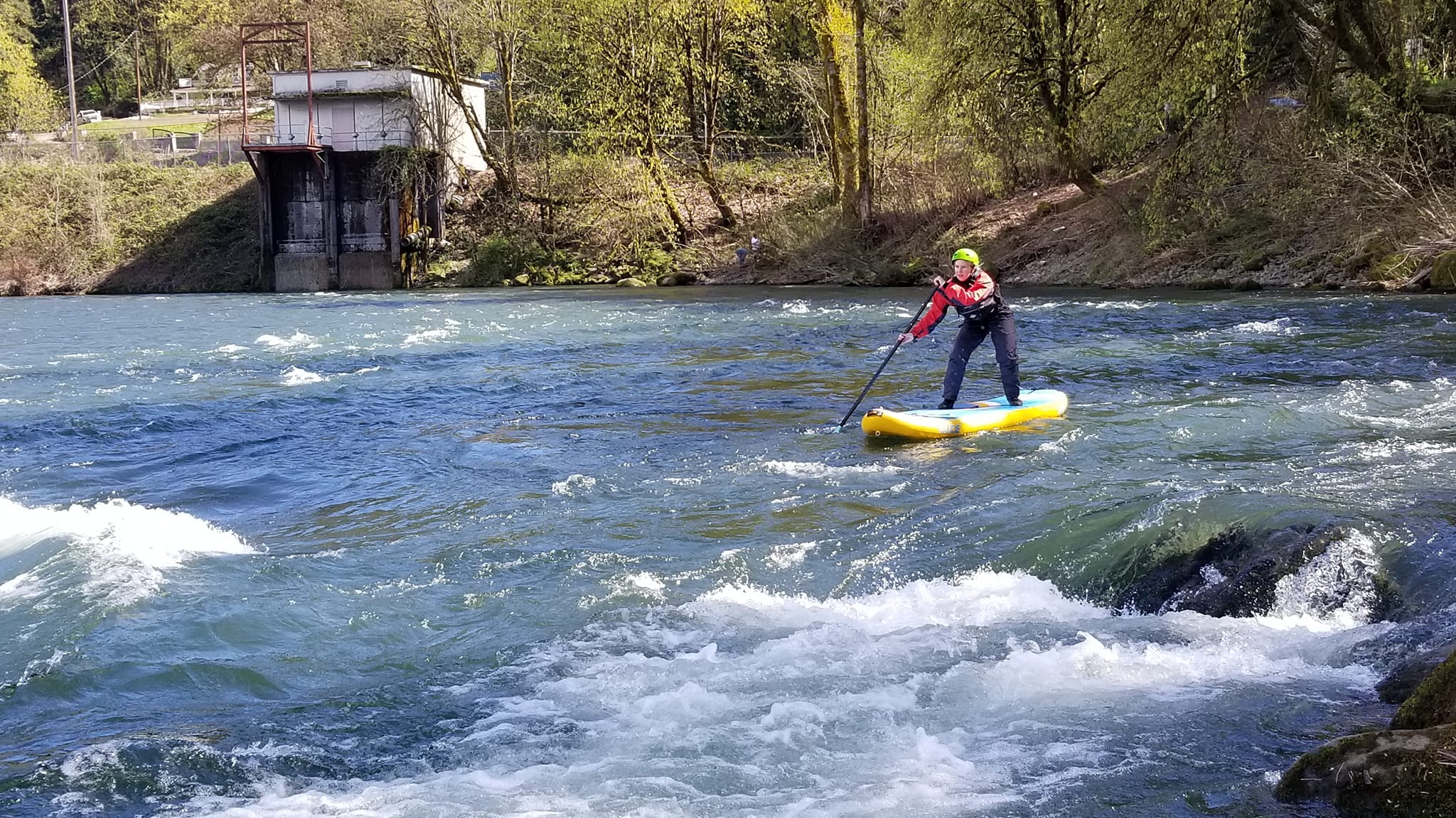 Inflatable SUP Boards for Whitewater Adventures Riding Rapids with Po