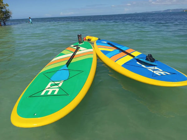 Paddling the Retro, the best all-around sup you can buy.