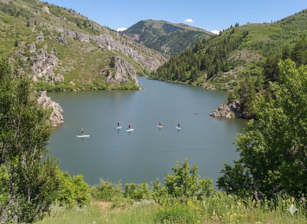 paddle boards in causey reservoir