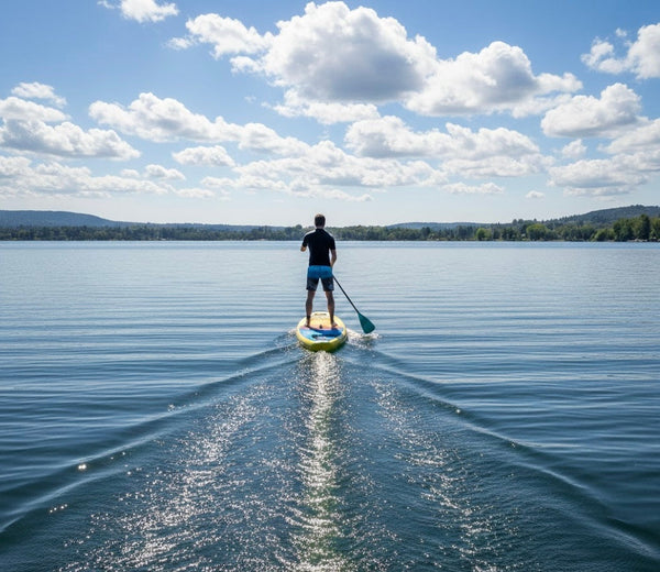 man on paddle board