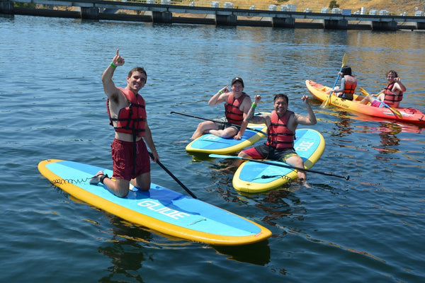 kayaks and paddle boards