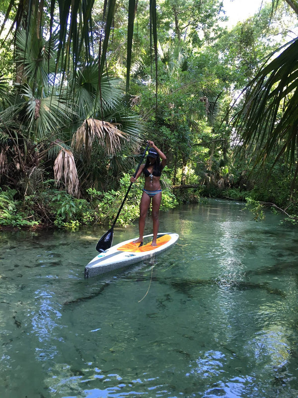 woman on paddle board