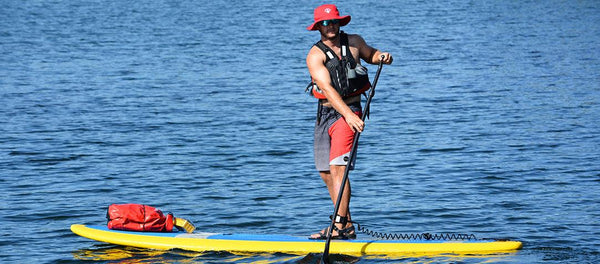 paddling a paddleboard