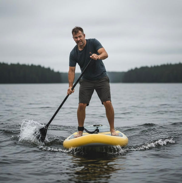 man on paddle board