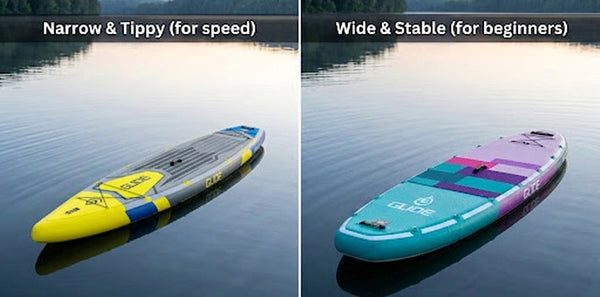 two types of paddle boards