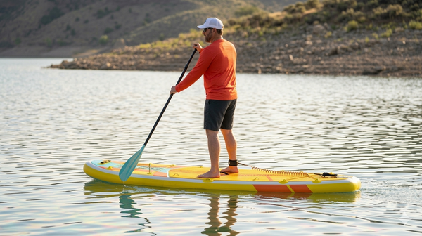man on paddle board