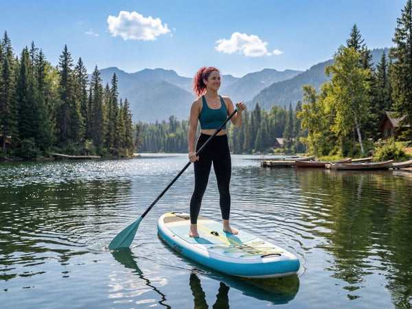 woman on paddle board