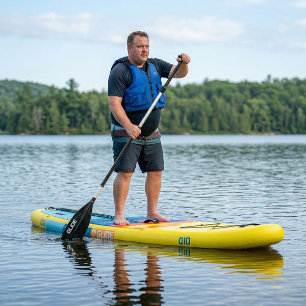 heavy paddle boarder