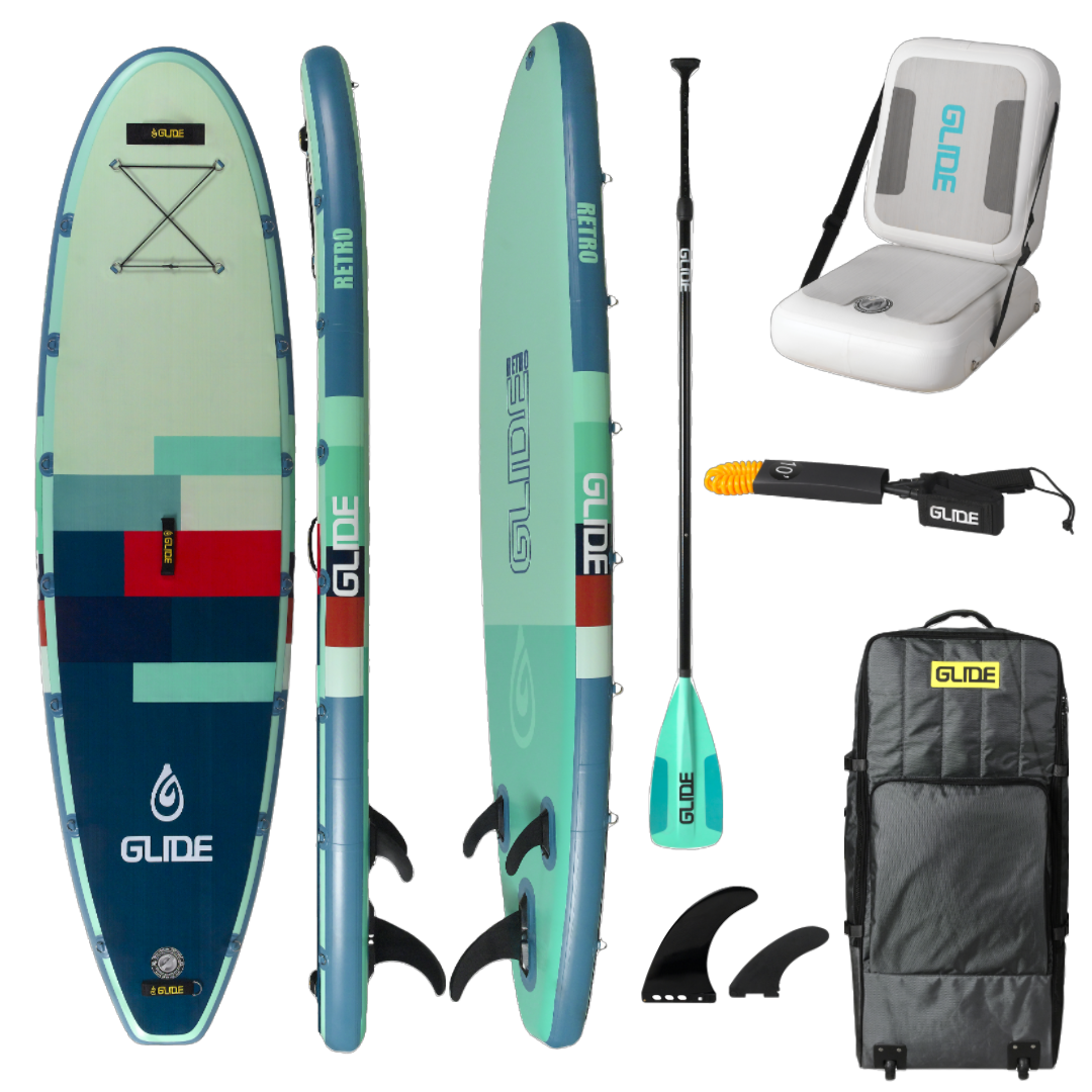 Retro Elite 10'6'' Inflatable Paddle Board Package – Lightweight & Stable