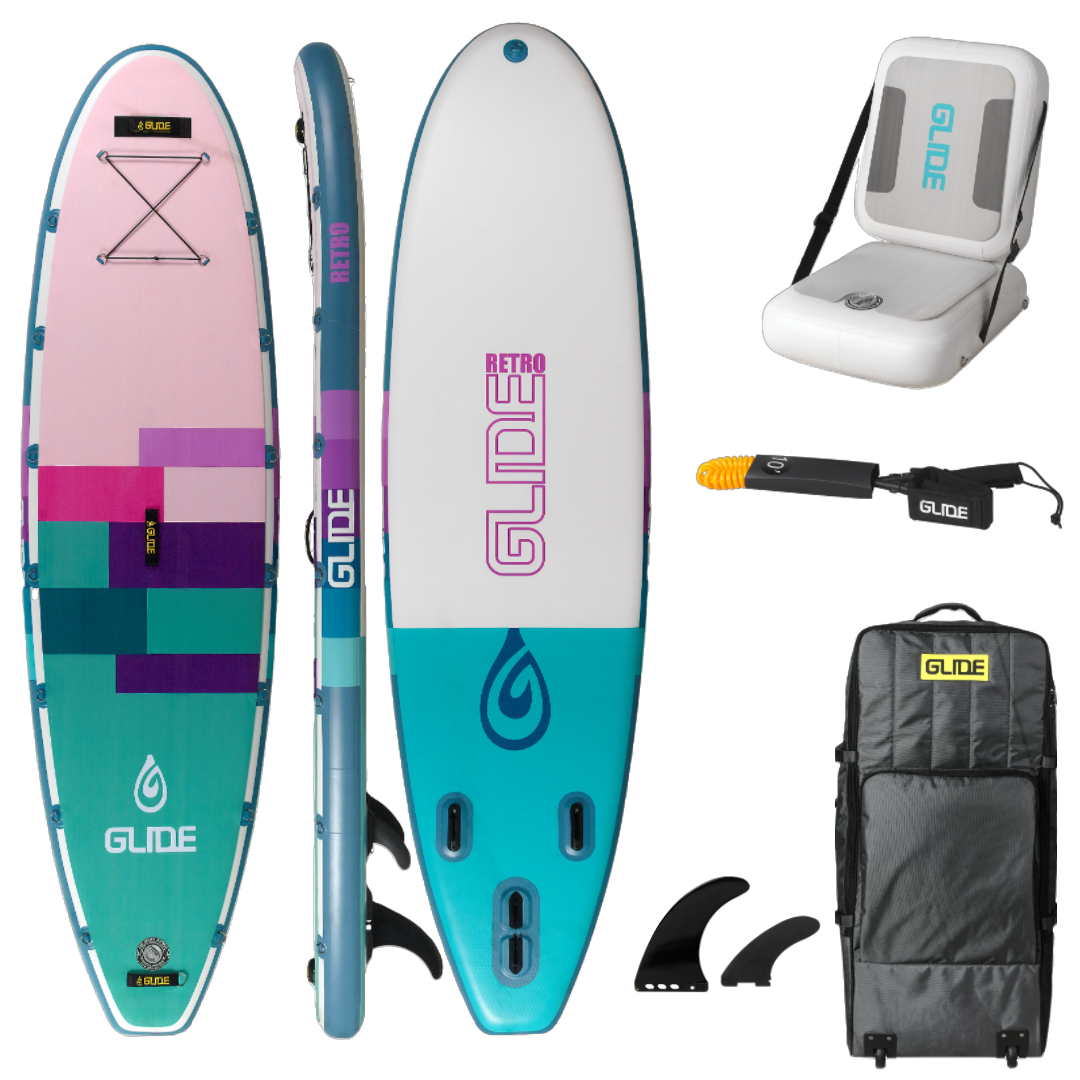 Retro Elite 10'6'' Inflatable Paddle Board Package – Lightweight & Stable